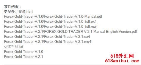 Forex Gold Trader���ƽ���Ա(������)EAָ������