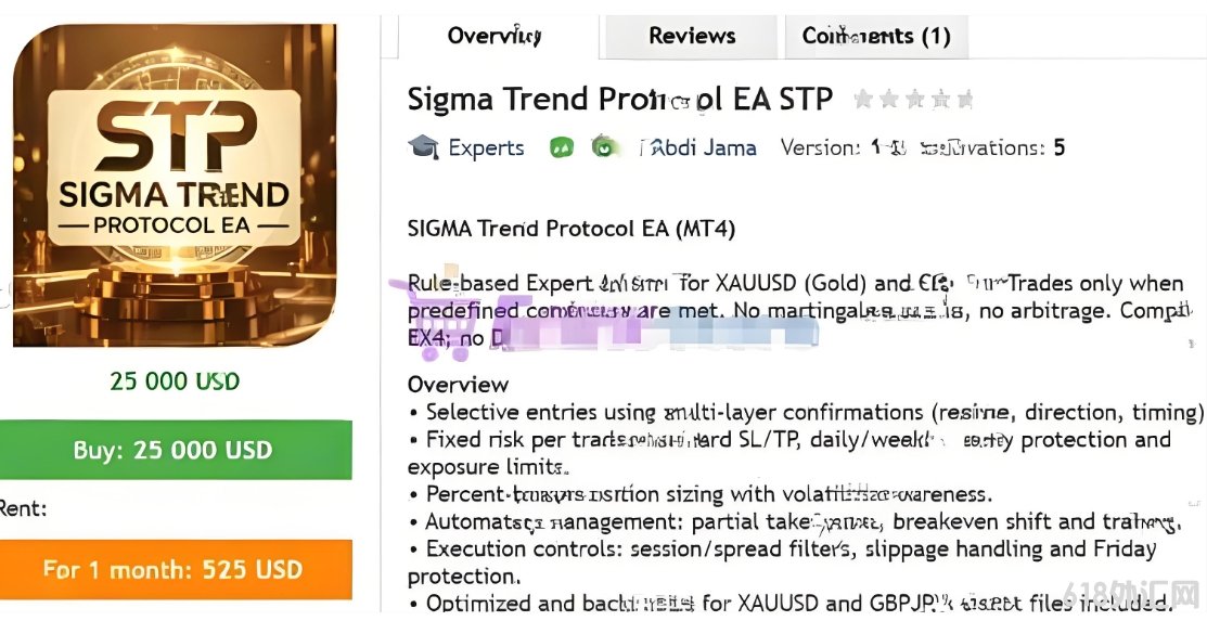 [����] sigma Trend ProtocoI EA V1.0��������ۼ�25000��Ԫ