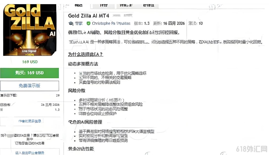 [1420+] Gold ZILLA  AI EA �ƽ��,�����ۼ�169��Ԫ