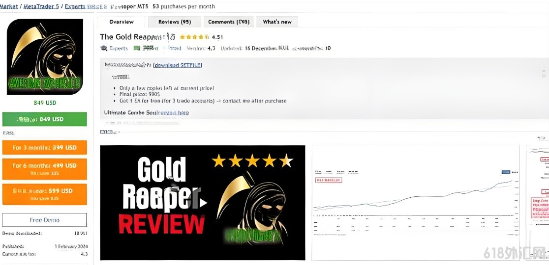 [MT5] The Gold Reaper v4.3 MT5 EAһ������˺ܾõ�EA,����849��Ԫ